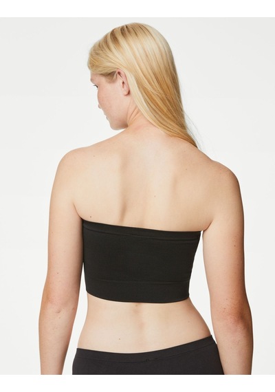 Marks & Spencer Dikişsiz Straplez Bandeau Sütyen T33002729 Siyah