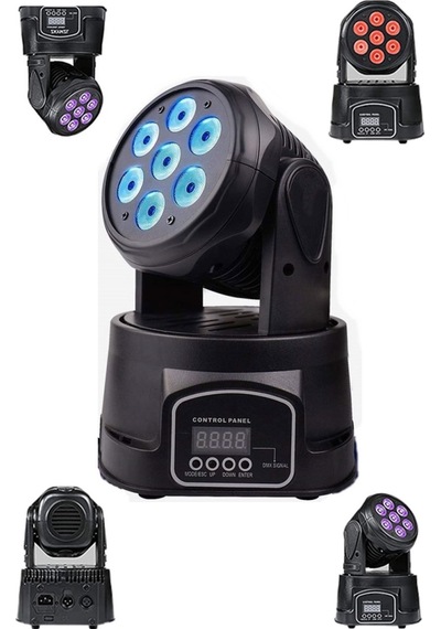 Quenlite Wash-107 DMX Moving Head Robot Sahne Işık Sistemi 7x10W