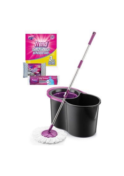 Black Edition Temizlik Seti + Temizlik Bezi + Magic Sünger + Büyük Boy Çöp Torbası