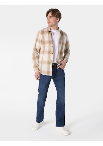 Colin's Regular Fit Çizgili Bej Erkek Uzun Kol Gömlek CL1062628_Q1.V1_BEI