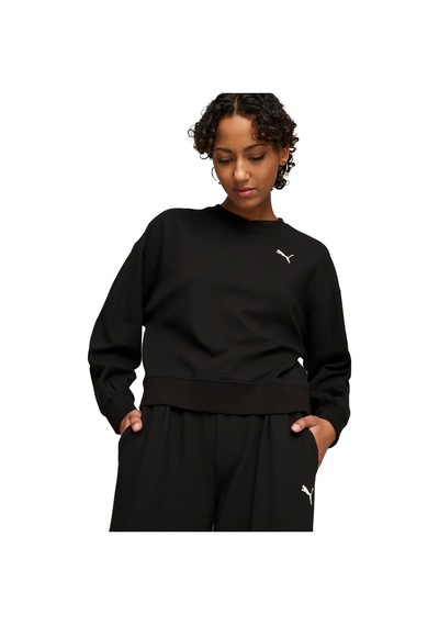 Puma Her Crew Kadın Sweatshirt 67600401 Siyah