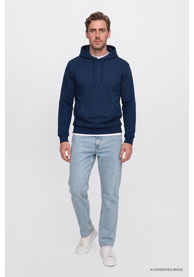 Ac&Co / Altınyıldız Classics Erkek Acık Mavı Pamuklu Baggy Fit 5 Cepli Esnek Jean Kot Denim Pantolon