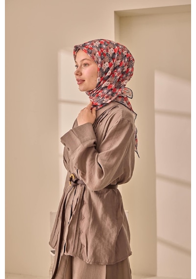 Silk Home Soft Eşarp 73092-02 Siyah, Gri, Sarı, Mocha Mousse, Kırmızı
