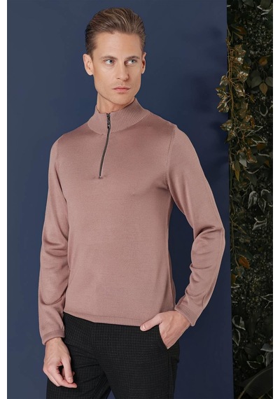 Efor Tr 861 Slim Fit Gül Kurusu Klasik Triko Gülkurusu