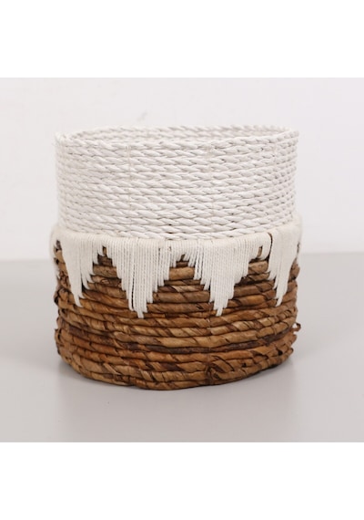 Didim Doğal Abaka 21x19 Cm Saksılık & Saklama Düzenleme Beyaz