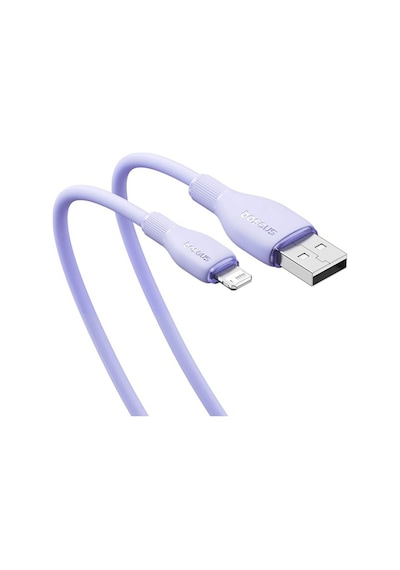 Baseus Pudding Hızlı Şarj Özellikli Usb To Lightning 2.4 A. Kablo 1.2m Mor