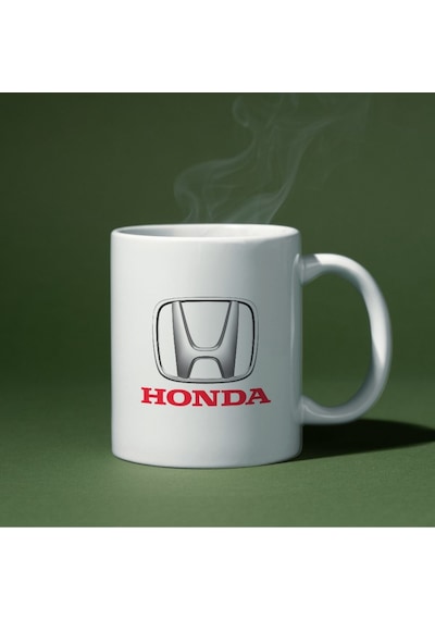 Applucky Honda Logo Tarihçesi Baskı Kupa Bardak Beyaz