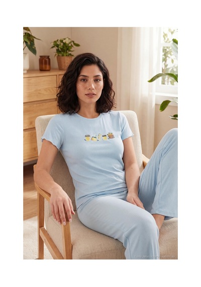 Lela Bayan Pijama Takımı 65770823 Mavi