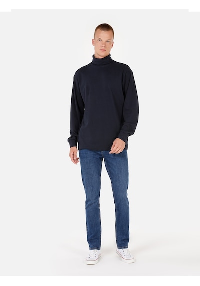 Colin's Colins Normal Kesim Balıkçı Yaka Lacivert Erkek Uzun Kol Tişört Cl1066054 Lacivert