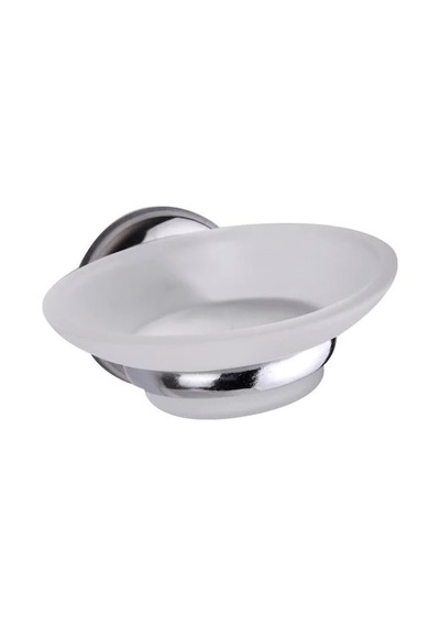 Krom Kaplama Yapışkanlı Mat Plastik Banyo / Tuvalet Katı Sabunluk S-104 - KASA - 21
