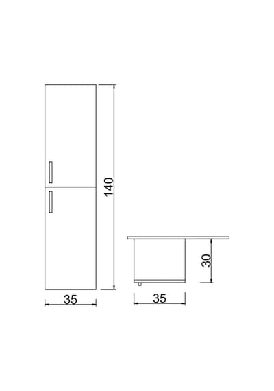 Denko Terra 35 Cm Mdf Antrasit Gri Banyo Boy Dolabı Antrasit - Gri Denko Terra 35 Cm Mdf Antrasit Gri Banyo Boy Dolabı Antrasit - Gri
