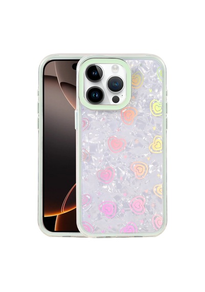 Apple iPhone Uyumlu  14 Pro Max Uyumlu Lumi Desenli Kapak - Yeşil