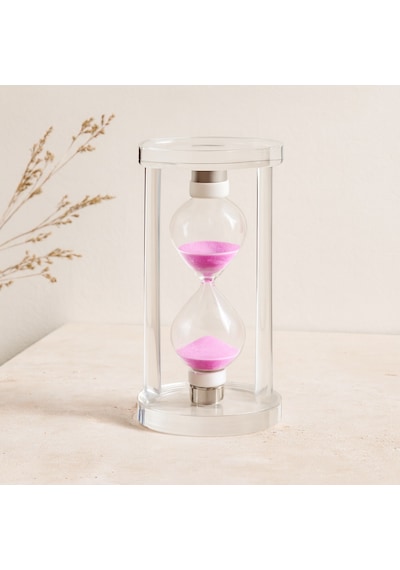 Büyük Cam Kum Saati Standlı 7.5 Cm Çap, 15 Cm Yükseklik 1