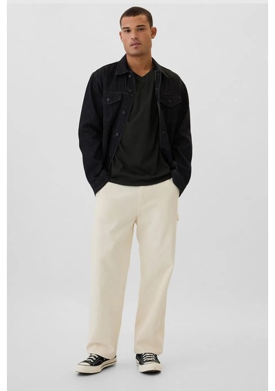 Gap V-frch Everyday Soft Erkek Tişört SIYAH