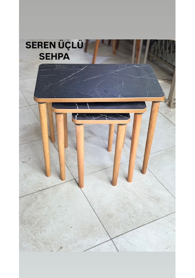 Moleni Seren 3'lü Zigon Sehpa