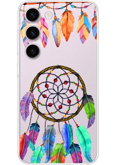 Samsung Galaxy S23 Plus İle Uyumlu 1mm Slim Fit Nazar Boncuğu 6 Baskılı Şeffaf Kılıf Şeffaf