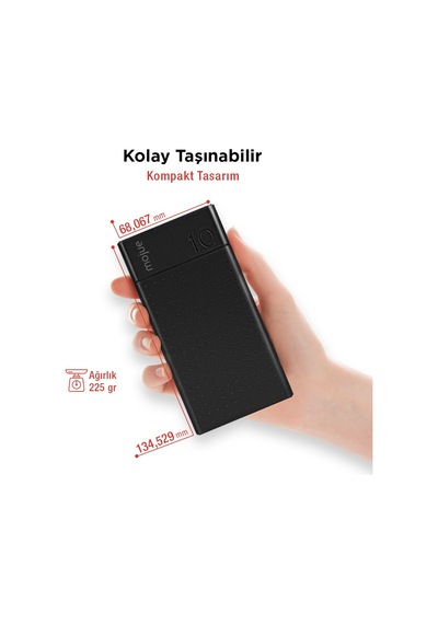 Mojue By Ttec Pb07 10.000mah 20w Pd-qc Usb-c Apple Uyumlu iPhone Hızlı Şarj Teknolojili Akım Korumalı Powerbank