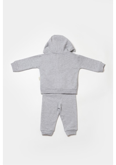 BabyCosy Organik Kapüşonlu Ceket & Pantolon Takımı Csy8004 001