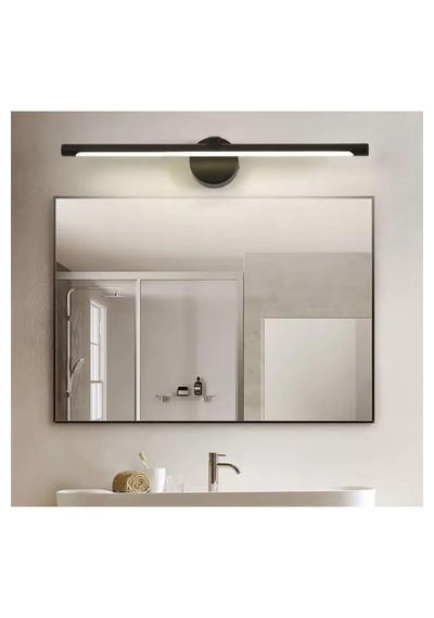 Teknozeel Modern Dekoratif Led Günışığı Duvar Ayna Resim Aplik Aydınlatma 38cm Eskitme Pil Dahildir Siyah