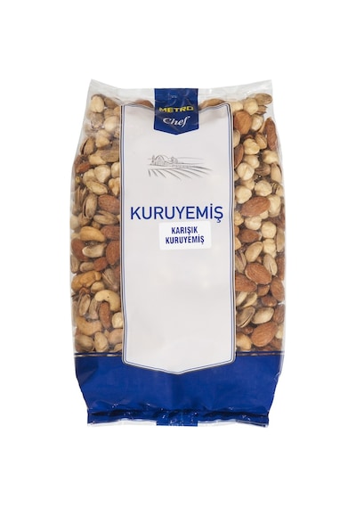 Metro Chef Karışık Kuruyemiş 1 Kg Kavrulmuş - Lezzetli Atıştırmalık 2'li Ekonomik Paket - 2 Ade Tarı