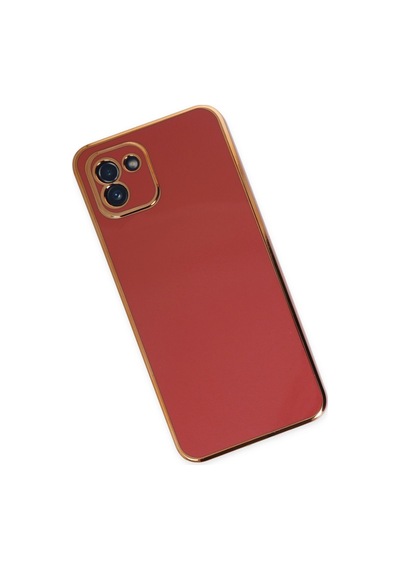 Samsung Galaxy Uyumlu A03 Kılıf Volet Silikon - Kırmızı Bz8683140424121