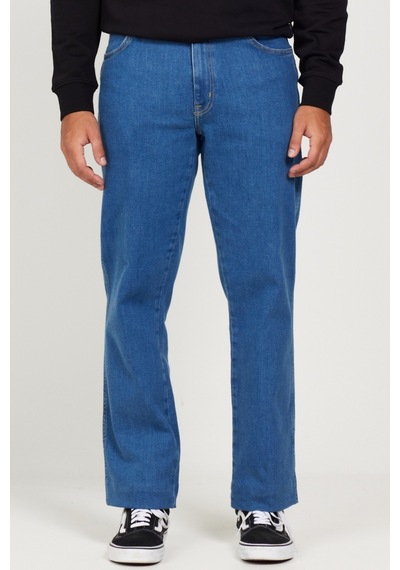 Wrangler Erkek Texas Straight Fit Normal Bel Denim Esnek Jean Kot Pantolon W121HR36B Açık Mavi