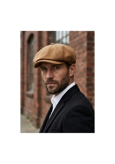 Emybox Erkek Kaşe 8 Köşe Kasket Şapka Klasik Retro- Peaky Blinders Tarzı Lastikli Standart Beden 26