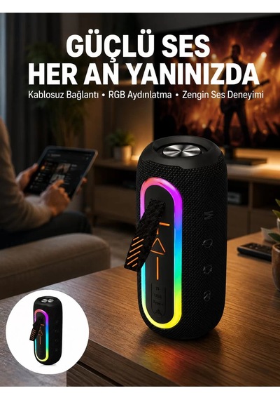 Northcity Yeni Nesil Bluetooth Hoparlör Taşınabilir Yüksek Ses Kaliteli Kırmızı