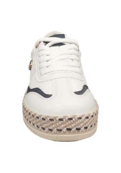 Taşçı Ayakkabı Flet 363 Kadın Ortopedik Hasır Detaylı Triko Günlük Sneaker Ayakkabı Beyaz