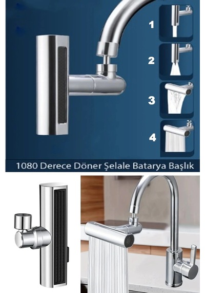 Krom Tasarruflu Şelale Musluk Başlığı 4 Modlu, Ayarlanabilir, Su Tasarrufu Sağlayan Pratik Başlık Renkli Krom Tasarruflu Şelale Musluk Başlığı 4 Modlu, Ayarlanabilir, Su Tasarrufu Sağlayan Pratik Başlık Renkli