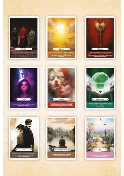 Pia Tarot Kehanet Destesi, Açıklamalı 47 Kart Kutulu Set