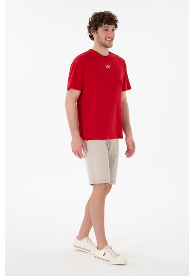U.S. Polo Assn. Erkek Comfort Fit Bisiklet Yaka Kırmızı Tişört 50306450-VR030