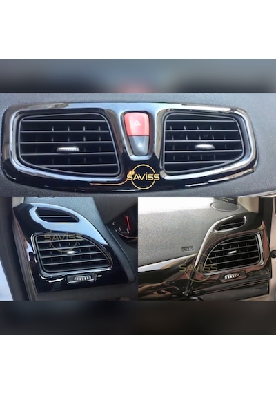 Renault Fluence OTOMATİK vites uyumlu Parlak Siyah Full Set,Torpido Konsol Maun Kaplama (Pianoblack)