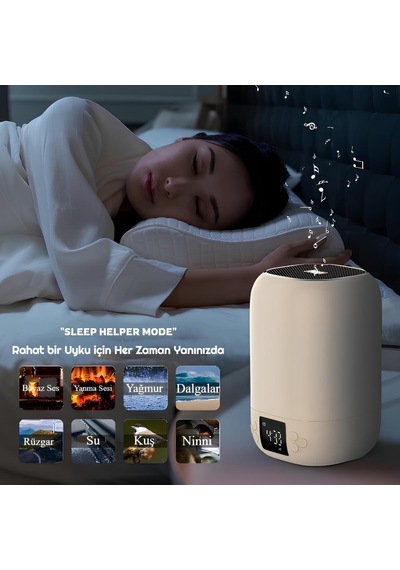 Cosmostech DY20 Mini Alarm - Saat - Uyku Modlu - RGB  - Bluetooth Hoparlör