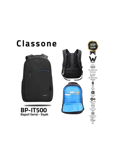 Classone Bp-ıt500 Napoli Serisi Sırt Çantası, 15.6" Çok Renkli