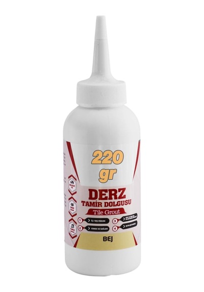 Hazır Derz Dolgu Fayans Seramik Mermer Yer Duvar İçin Tamir Derz Yenileme Dolgusu 220 Gr Bej Renk
