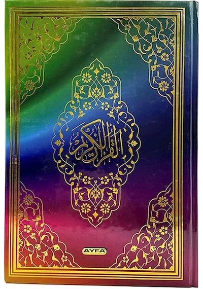 Ayfa Orta Boy Gök Kuşağı Kur'an-ı Kerim 16 x 24 CM