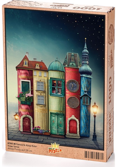 King Of Puzzle Fantastik Kitap Evler Ahşap Puzzle 1000 Parça