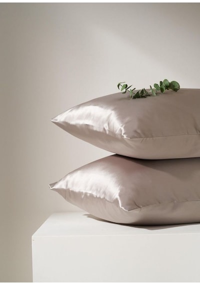 Açık Kahverengi Ipek Saten Yastık Kılıfı 50 X 70 2'Li Cappicun N11.753