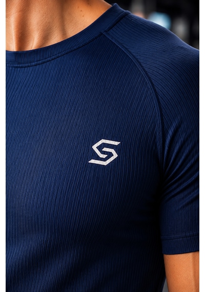 Sapeur 3'lü Erkek Premium Ribana Compression Spor Ve Günlük Tişört - Ultra Esnek Ve Nefes Alan Haki - Lacivert - Bej