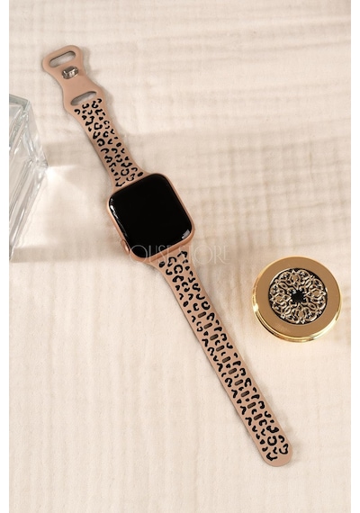 Apple Watch İle Uyumlu Leopar Desenli Silikon Kordon, Dokulu Oyma Tasarım, Series 10/11 42mm 45mm 44mm 46mm 41mm 40mm 38mm Se Çok Renkli Apple Watch İle Uyumlu Leopar Desenli Silikon Kordon, Dokulu Oyma Tasarım, Series 10/11 42mm 45mm 44mm 46mm 41mm 40mm 38mm Se Çok Renkli