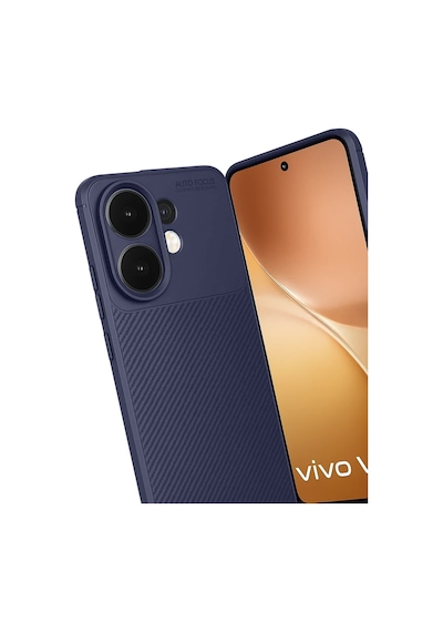 Vivo V60 5g Auto Focus Karbon Kapak - Lacivert 0.2M-Çok Renkli