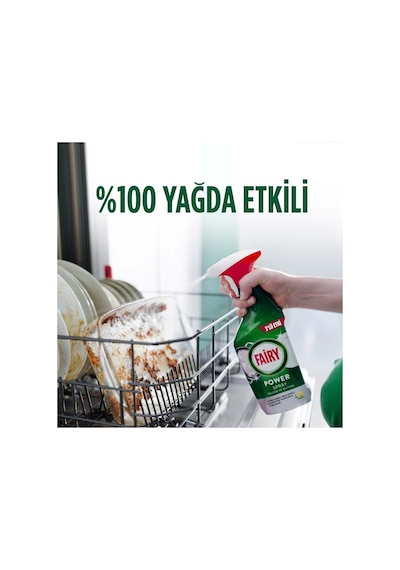 Fairy Power Sprey, 3'ü 1 Arada, Bulaşıklarınız Ve Mutfağınız Için Zahmetsiz Temizlik Ve Parlaklık, Limon Kokul