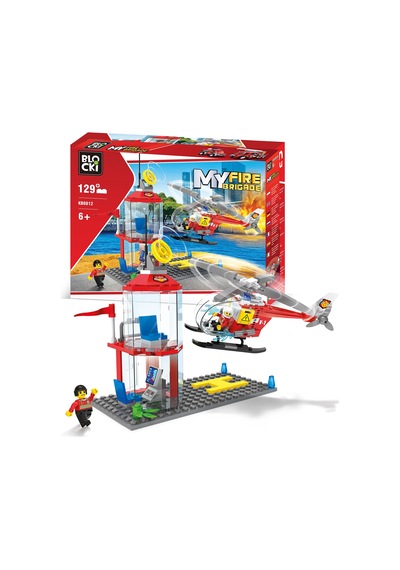 Blocki My Fire Brigade İtfaiye Helikopter Pisti 129 Prç. Kb0812