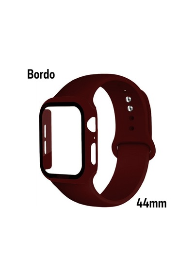 Ally Apple Uyumlu  Watch 4-5-6 44 MM Silikon Kordon Kayış Ve Ekran Koruyu
