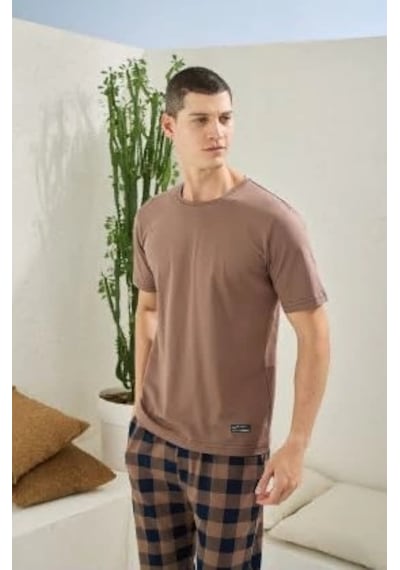 Alfa Aksesuar 03 Kocabey 2098 Erkek O Yaka Pijama Takım Nescafe
