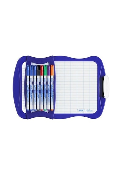 Bic Mini Beyaz Tahta + 1712 Kalem 8 Adet + Silgi