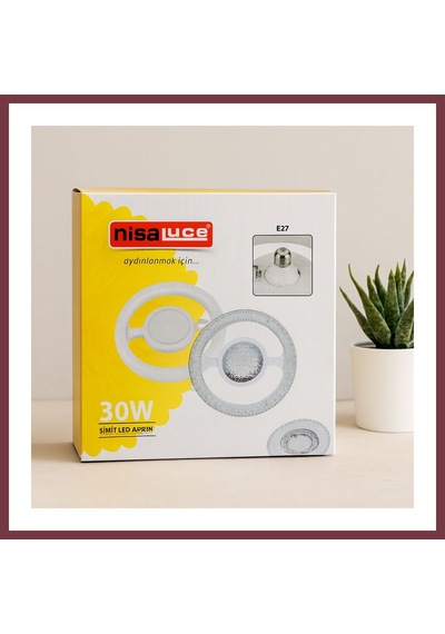 Storeşahin 30w E27 Led Ampul 6500k 2700 Lumen Simit Model Mika Kristal Plastik Cam Shn0720