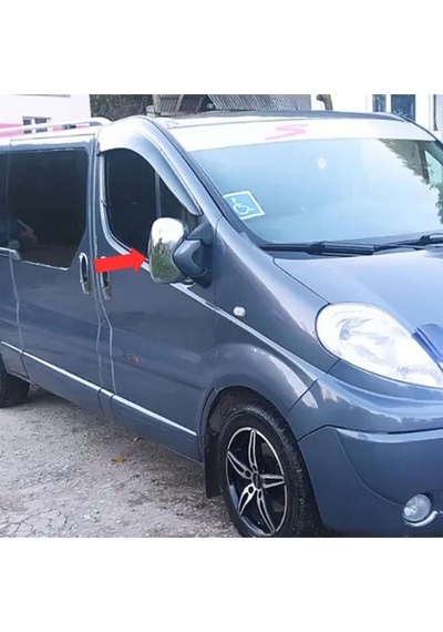 Opel Vivaro Uyumlu 2001-2014 Ayna Kapağı 2 Parça Abs Krom Kaplama