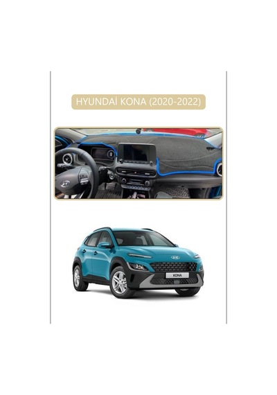 Hyundai Kona 2020-2022torpido Koruma Halısı Bej Kenar